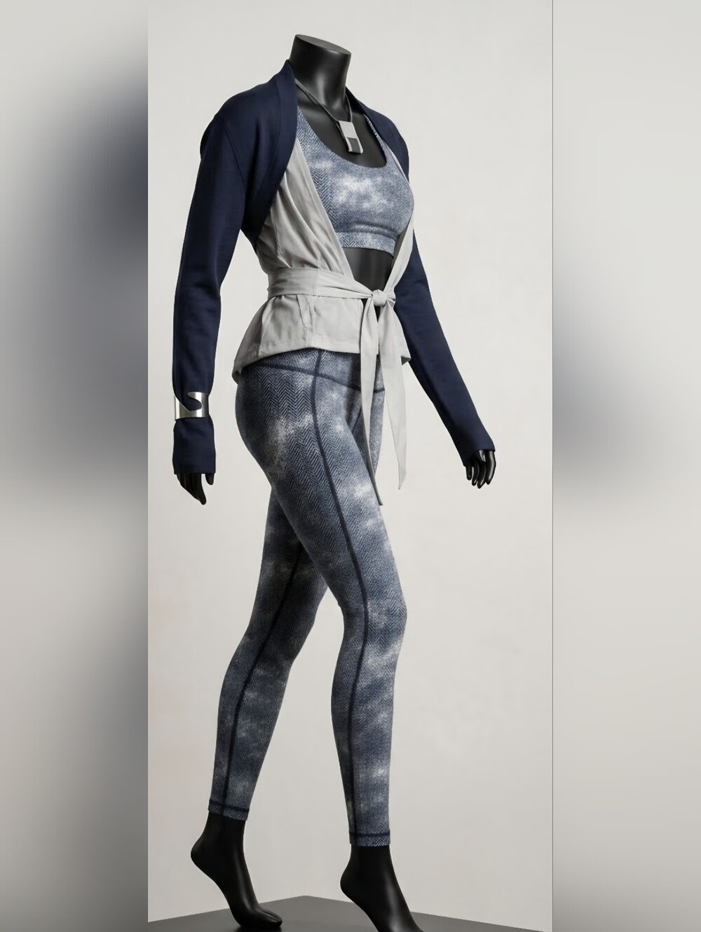 lululemon athletica Gray Herringbone High-Rise Leggings